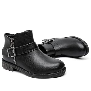 Amazon.com | Luoika Women's Wide Width Ankle Bootie, Vegan